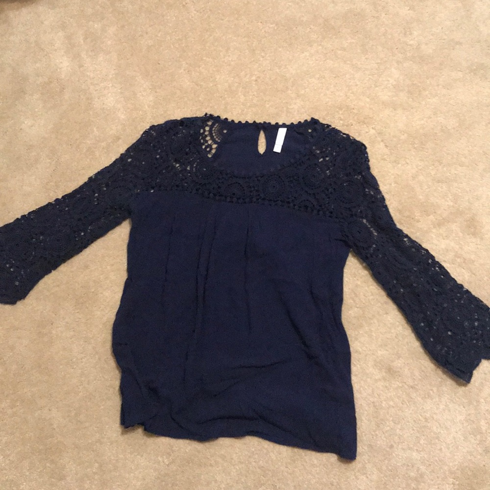 Xhilaration Guaze and Lace Top